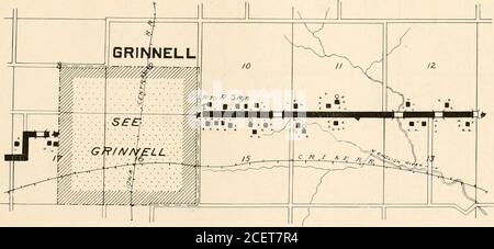 . Huebingers Karte und Führer für Fluss zu Fluss Straße;. BLAUE DRUCKE der Iowa Fuhlishing (o liegt Moines, Iowa SPAULDING AUTOS von Spaulding Mffi- Co. - Grinnell, la.. 73 COLL£6E Stockfoto