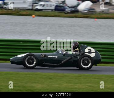 Mark Woodhouse, Elva 100, HSCC, FJHRA, Historic Front-engined Formula Junior Championship, Mallory Park, 23. August 2020. Veranstaltet in der VSCC Formula Stockfoto