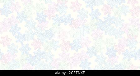 Schöne nahtlose Muster mit Papier volumetrische farbige Schneeflocke auf Licht. Winter Season Symbol groß für Neujahr und Weihnachten Party Poster, Kopf Stock Vektor