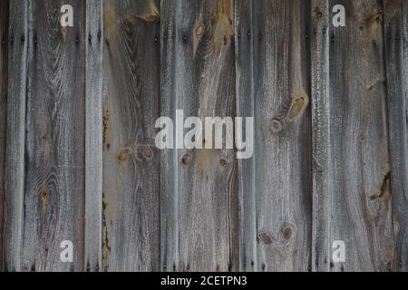 Textur alte Holzwand. Gewaschenes und verblassenes altes Holz. Stockfoto