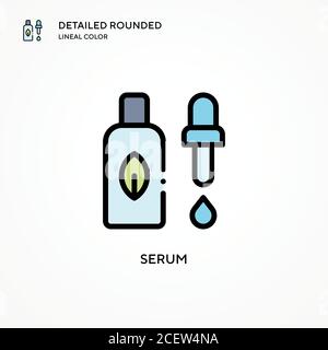 Serumvektor-Symbol. Moderne Vektorgrafik Konzepte. Einfach zu bearbeiten und anzupassen. Stock Vektor