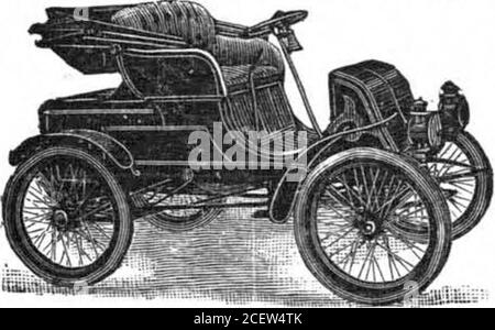 . Scientific American Volume 86 Number 13 (März 1902). Es kann nach dem Willen des Fahrers rpeuliert werden, aber wenn nötig kann keiner den WINTONMOTORCARRIAGE schlagen, doch Sicherheit ist notsacrificed forspeed. Alles, was zu schlagen ist, ist Palint« diese Maschine.PREIS 51,200. Elegant in Erscheinung, perfekt im Finish. Alle Teile austauschbar. Hydro-Carbon System.DIE WINTON MOTORWAGEN CO., 486 Belden Street, Cleveland, Ohio.Niederlassungen in New York, Chicago, Boston, Philadelphia.. Stockfoto
