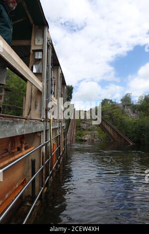 Big Chute Marine Railway in Big Chute Ontario Stockfoto