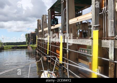 Big Chute Marine Railway in Big Chute Ontario Stockfoto