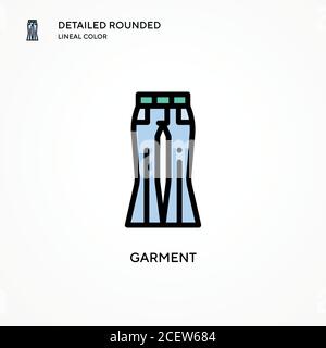 Vektorsymbol für Kleidungsstücke. Moderne Vektorgrafik Konzepte. Einfach zu bearbeiten und anzupassen. Stock Vektor