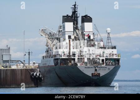 Great Lakes Shipping mit großem Pierson Schiff Stockfoto