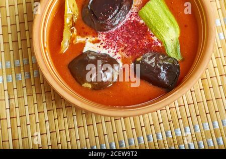 Udupi Sambar, mit Linsen und einer Mischung aus Gemüse. Stockfoto