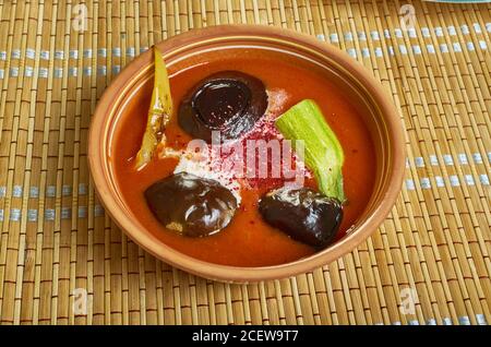 Udupi Sambar, mit Linsen und einer Mischung aus Gemüse. Stockfoto