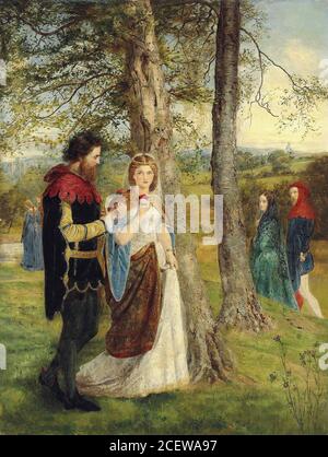 Archer James - Sir Lancelot und Queen Guinevere - Britisch Schule - 19. Jahrhundert Stockfoto