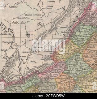 . Portfolio von Karten der neuen Kabinett-Cyclopedia von Spofford : mit großformatigen farbigen Karten von jedem Staat und Gebiet in den Vereinigten Staaten, den Provinzen von Kanada, Amerikas neuen Besitzungen, etc. Stockfoto