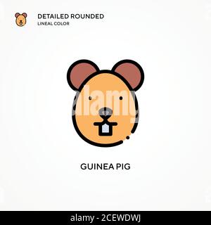 Vektorsymbol für Guinea-Schwein. Moderne Vektorgrafik Konzepte. Einfach zu bearbeiten und anzupassen. Stock Vektor