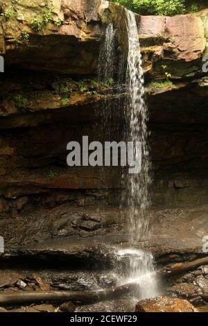 Die Cucumber Falls im Ohiopyle State Park, PA, USA. Stockfoto