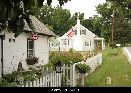 Einfache Häuser im ländlichen Maryland, USA Stockfoto