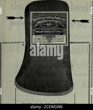 . Hardware-Merchandising März-Juni 1919. Die Marke hinter dem Produkt Wenn es um Handschuhe und Handschuhe geht, muss man das Beste verkaufen. Sie können es sich nicht leisten, Zeit und Geld zu verlieren Experimentieren mit unbekannten Marken. Die hohe Qualität von A.R.C. Marke Mitts und Handschuhe ist bekannt. Der Workman erkennt die A.R.C. an Handelsmarke als Stempel des guten Geldwertes. Händler machen bessere Gewinne Verkauf dieser Marke, denn wir sharedie Zwischenhändler Gewinne mit Ihnen. Dürfen wir Ihnen Einzelheiten zukommen lassen? Schreiben Sie uns. A. R. Clarke & Co., Limited, Toronto Hersteller-Handschuhe, Mitts, Mokassins, Hemden, Schafe gefüttert und Mackin Stockfoto