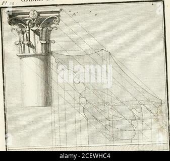 . Regles des cinq ordres d'architecture de Vignole : ouvrage dans lequel on donne : une idée de la géometrie, les définitions des figures géométriques nécessaires à l'étude de l'architecture, la Formation des ordres, rigoreusement démontrée, dans l'origine de l'architecture ... : enfin, les necessaires sur les ordres Appellés Accessoires. ^^^mw^^^f^ff^rf^ Stockfoto