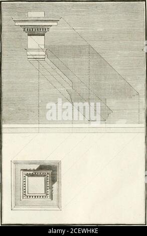 . Regles des cinq ordres d'architecture de Vignole : ouvrage dans lequel on donne : une idée de la géometrie, les définitions des figures géométriques nécessaires à l'étude de l'architecture, la Formation des ordres, rigoreusement démontrée, dans l'origine de l'architecture ... : enfin, les necessaires sur les ordres Appellés Accessoires. J^K-h-t.tt TIK- f/TT // ..tih /Y^.^OMBUEDE LElS;T.BLi;IME]VT IOjSITQIE. Stockfoto