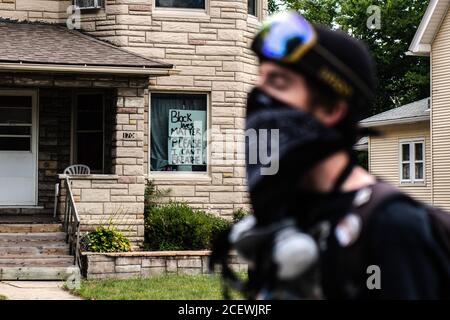 Kenosha, WI, USA. September 2020. Demonstranten demonstrieren am 1. September 2020 in Kenosha, Wisconsin, nach der Erschießung von Jacob Blake. Quelle: Chris Tuite/Image Space/Media Punch/Alamy Live News Stockfoto