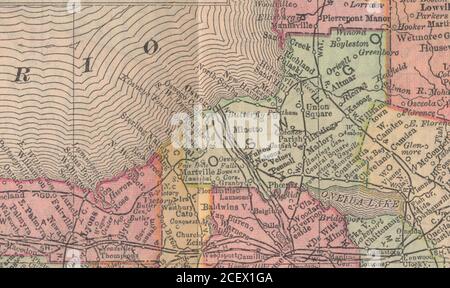 . Portfolio von Karten der neuen Kabinett-Cyclopedia von Spofford : mit großformatigen farbigen Karten von jedem Staat und Gebiet in den Vereinigten Staaten, den Provinzen von Kanada, Amerikas neuen Besitzungen, etc. Stockfoto