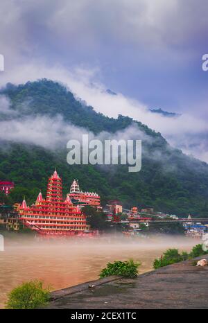 Fluss Ganges in Rishikesh Indien Stockfoto