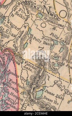 . Portfolio von Karten der neuen Kabinett-Cyclopedia von Spofford : mit großformatigen farbigen Karten von jedem Staat und Gebiet in den Vereinigten Staaten, den Provinzen von Kanada, Amerikas neuen Besitzungen, etc. Stockfoto