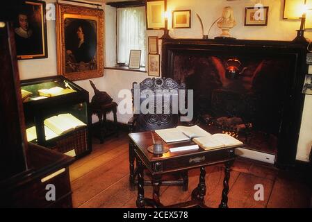 Interieur von Miltons Hütte. Chalfont St Giles. Buckinghamshire. England. UK Stockfoto