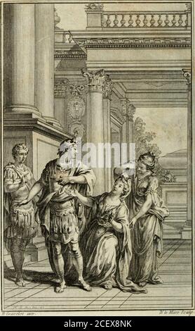 . œuvres de Jean Racine. ?. /. Gravelfft mi ANDROMAQUE, TRAGEDIE. 667. Tome If. .PREFACE DES ÉDITEURS. v je ne sont plus ici les essais dun jeune auteurqui nannonce que des Dispositions, cest le Chef-dœuvre dun maître du Premier ordre. Quelledistance entre Alexandre et Andromaque ! LorsqueRacine voulut se plier au goût de son siècle, ilresta toujours au-dessous de lui-même ; Mais lors-quil suivit son ame, et quil sabandonna à sonpenchant, il souvrit une nouvelle carrière, et sutse placer à côté de Corneille. Andromaque est lépoque où Racine fut inti-mement lié avec Despréaux : quels progrès ne Stockfoto