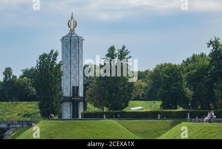 Ein Bild des Holodomor Genozid Mahnmal, in Kiew. Stockfoto