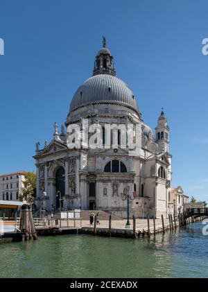 Venedig, Canal Grande, Santa Maria della Salute, 17. Jahrhundert, von Baldassare Longhena erbaut, Blick von Nordwesten Stockfoto