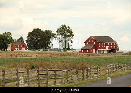 Große Scheune im ländlichen Pennsylvania, USA Stockfoto