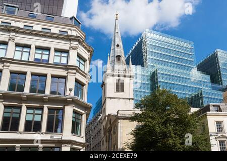 St. Margaret Pattens Kirche auf Eastcheap in der City of London, Großbritannien Stockfoto