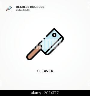 Vektorsymbol „Cleaver“. Moderne Vektorgrafik Konzepte. Einfach zu bearbeiten und anzupassen. Stock Vektor
