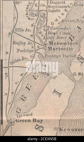 . Portfolio von Karten der neuen Kabinett-Cyclopedia von Spofford : mit großformatigen farbigen Karten von jedem Staat und Gebiet in den Vereinigten Staaten, den Provinzen von Kanada, Amerikas neuen Besitzungen, etc. Stockfoto