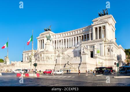 ROM, ITALIEN - JULI 18,2017 : Denkmal für Vittorio Emanuele II. Im Zentrum Roms Stockfoto