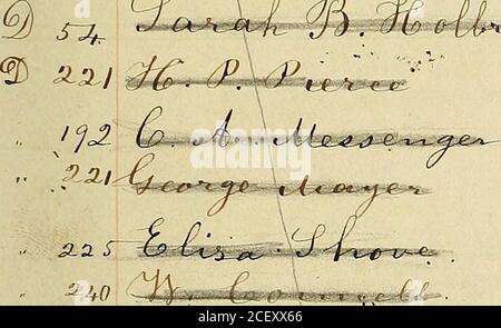 . Liberator Mailbook [Manuskript] 1831-1865]. ^ -2/   . / 3 . / Stockfoto