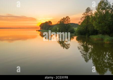 Braslav Seen in Weißrussland. Gefilmt mit einer Drohne Stockfoto