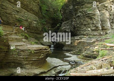 Die Schlucht im Watkins Glen State Park, NY, USA Stockfoto