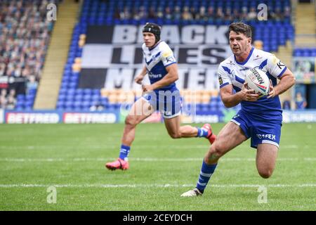 St Helens' Lachlan Coote in Aktion. Stockfoto