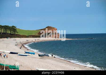 Budleigh Salterton Strand Stockfoto