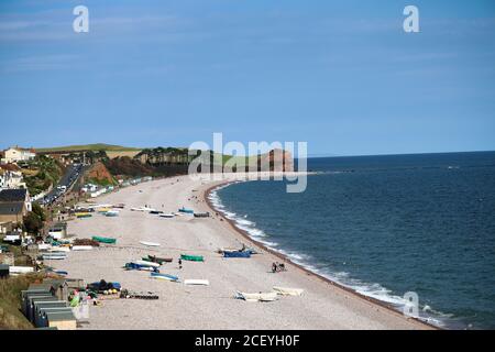 Budleigh Salterton Strand Stockfoto