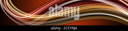 Fantastische elegante Wave panorama Hintergrund design Illustration Stockfoto