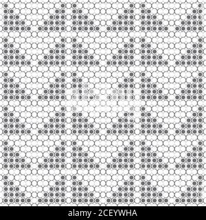 Nahtlose Muster. Moderne abstrakte geometrische Hintergrund. Die regelmäßig wiederkehrenden Raster aus Kreisen mit variabler Dicke, gepunktete Dreiecke, Zi Stock Vektor