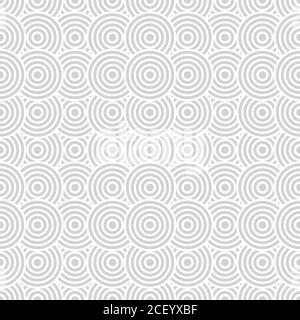 Vektor-nahtloses Muster. Moderne elegante Textur mit regelmäßig wiederholten geometrischen Formen, Bögen, Kreisen, Punkten. Stock Vektor