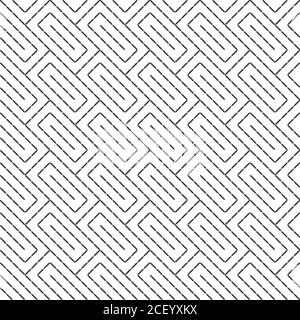 Nahtloses Muster. Moderne, stylische Textur. Regelmäßig wiederholende geometrische Ornament in Form von diagonalen Rechteck Formen, Streifen.Vektor-Element Stock Vektor