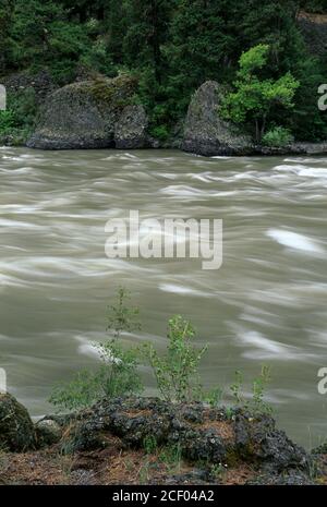 Spokane River bei Schüssel & Krug, Riverside State Park, Washington Stockfoto