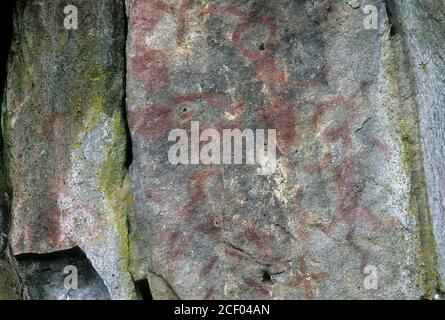 Indian Painted Rocks, Little Spokane River Natural Area, Riverside State Park, Washington Stockfoto