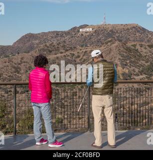 Hollywood-Schild Beverly Hills, Los Angeles, Kalifornien, USA Stockfoto
