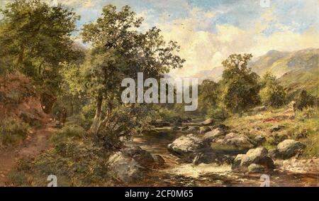 Caffyn Walter Wallor - ein Blick auf den Osten Lyn North Devon - British School - 19. Jahrhundert Stockfoto