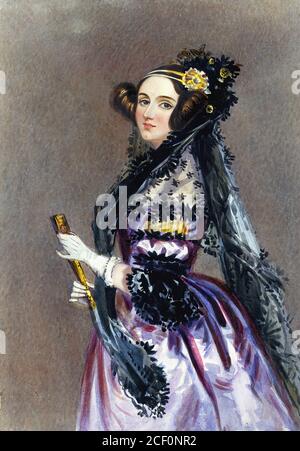 chalon, alfred edward - Porträt von Ada König, Gräfin von Lovelace (Ada Lovelace, Tochter von Lord Byron) - 16238396440 1129fed2aa o Stockfoto