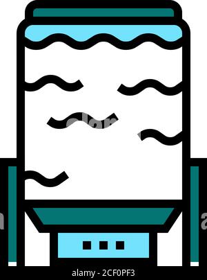 Abbildung des Symbols für die Farbe des Sauerstoffentzündungssystems Stock Vektor