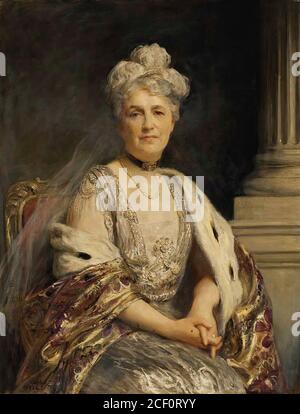 Cope Arthur Stockdale - Portrait von Mrs. Cass Gilbert - British School - 19. Jahrhundert Stockfoto